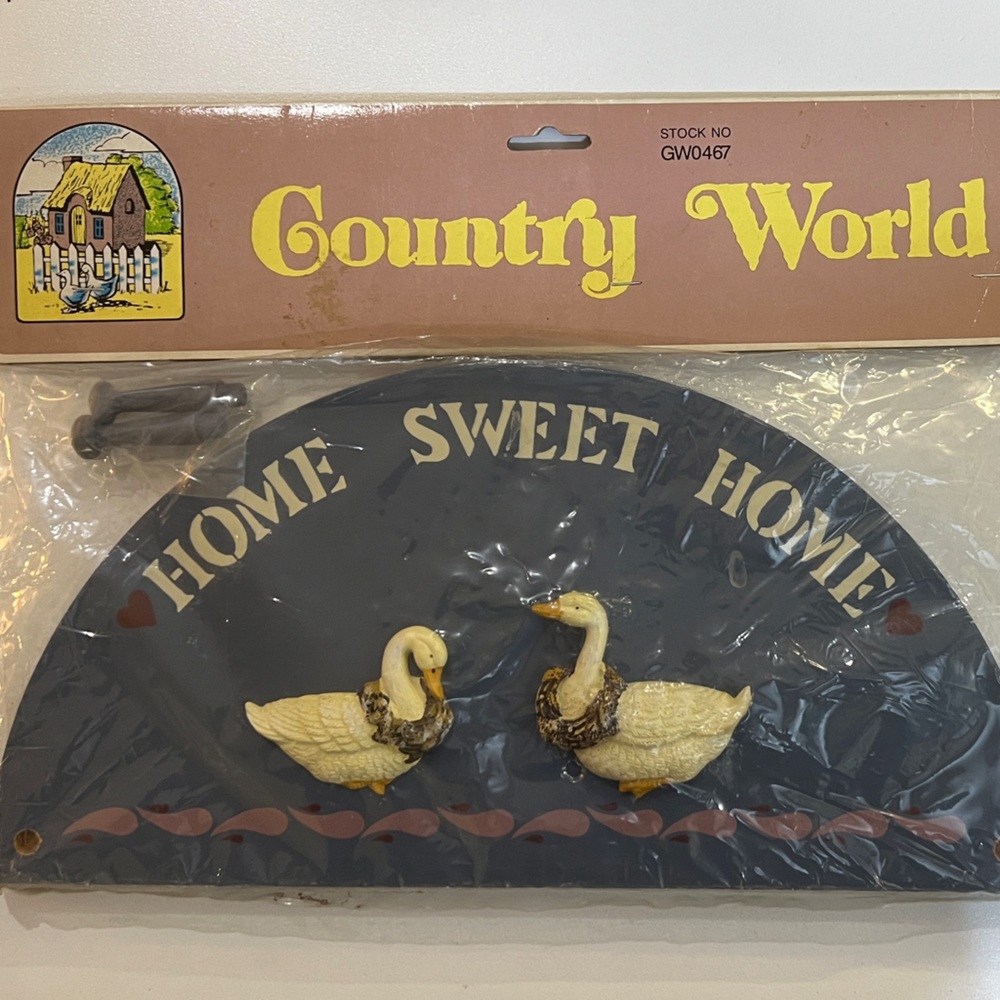 Home Sweet Home Geese Wall Decor Vintage In Original Package Wooden Stencil